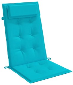 Almofadões cadeira de encosto alto 2 pcs tecido oxford turquesa