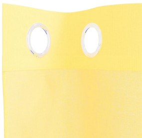 Cortinas de voile com ilhós 2 pcs amarelo