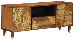 vidaXL Armário para TV 105x33x46 cm Madeira Sólida de Mangueira