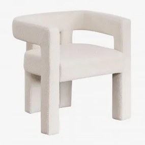 Pack De 2 Poltronas Estofadas Liara Bouclé Branco - Sklum
