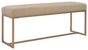 vidaXL Banco 120 cm veludo bege