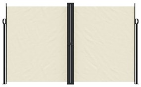 Toldo lateral retrátil 200x600 cm cor creme