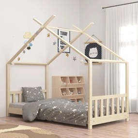 Estrutura de cama para crianças 80x160 cm pinho maciço
