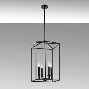 Candeeiro de Teto Till – Preto – 35 x 35 x 107 cm