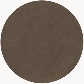 Individuais de mesa redondos em pele Nupo, conjunto de 2