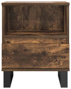 Mesa de cabeceira 40x35x50 cm derivados madeira carvalho fumado