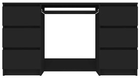 Secretária 140x50x77 cm contraplacado preto