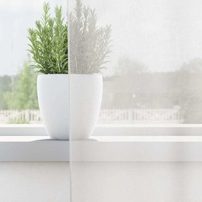 Cortinas de voile com ilhós 2 pcs branco