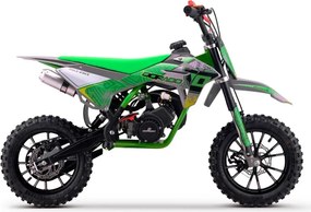 MINI MOTO Crianças MINICROSS gasolina DORADO MD3 49cc 2T 10/10" Com Limitador Velocidade Verde
