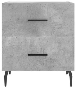 Mesas de cabeceira 2pcs derivados de madeira cinza cimento