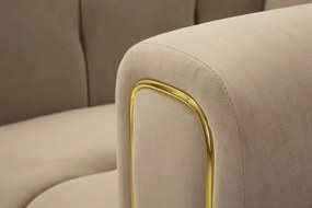 POLTRONA ALMA COM ALMOFADA 97X81X71 CM CINZA E DOURADO
