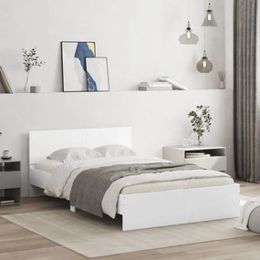 Estrutura de cama com cabeceira 135x190 cm branco