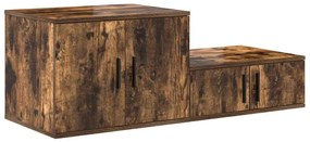 Armário de Armazenamento vidaXL Carvalho Fumado 127x41x40 cm Madeira D