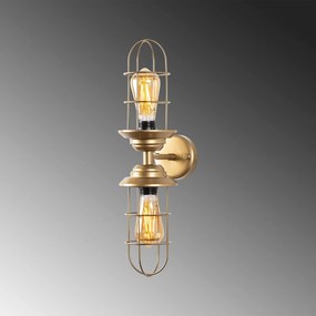 Aplique de Parede Mahoni – Dourado – 12 x 20 x 51 cm