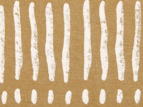 Almofada decorativa às riscas em algodão creme e branco 45 x 45 cm SALIX Beliani