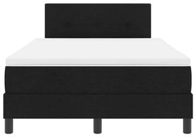 Camas Box Spring com Colchão e LED Preto 120x200 cm Tecido