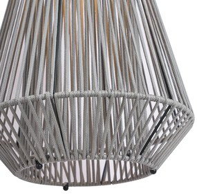 Candeeiro de mesa boémio cinzento Incl. LED Regulável em 3 níveis IP54 Recarregável a energia solar - Duca Boêmio