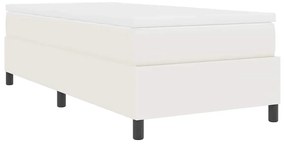 Cama Box com Colchão Creme, 80 x 200 cm, feita de tecido de corduroy.