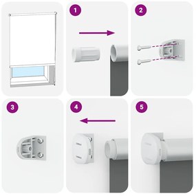 Estore de rolo 140 x 175 cm, Cinza
