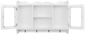 Armário de parede para exposição de livros/DVD/copos MDF branco