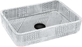 Mexen Akra lavatório de vidro sobre bancada 46 x 33 cm, transparente - 24024600