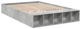 Estrutura de cama 160x200 cm derivados de madeira cinza cimento