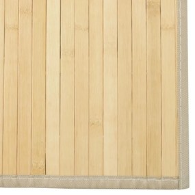 Tapete retangular 100x1000 cm bambu cor natural clara