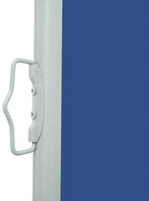 Toldo lateral retrátil para pátio 140x500 cm azul