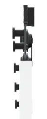 Porta Deslizante com Conjunto de Ferragens Branca 93x211 cm Madeira Só