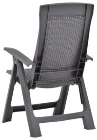 Cadeiras de jardim reclináveis 2 pcs plástico mocca