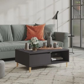 vidaXL Mesa de centro 90x60x35 cm contraplacado cinzento