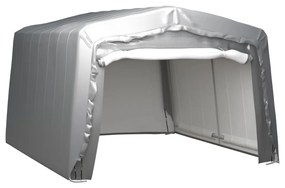 vidaXL Tenda de armazenamento 370x370 cm aço cinzento