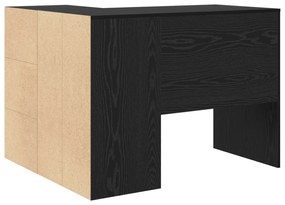 Mesa de Canto Carvalho Preto 102x88x75 cm Madeira Ingenheirada