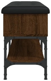 Banco sapateira 102x32x45cm derivados madeira carvalho castanho