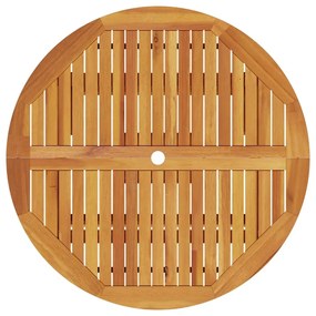 Conjunto de Móveis de Jardim Manual 5 pcs Madeira Natural