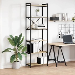 vidaXL Estante Carvalho sonoma 60 x 30 x 188 cm MDF e Aço