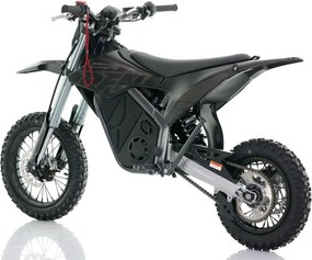 Mini moto elétrica para crianças velocidade até 45 km/h aprox. Warrior Kids SX-E2 1000W 12/10" Preta