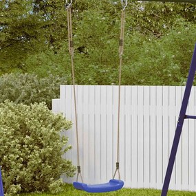 Banco baloiço infantil de exterior com corda ajustável azul