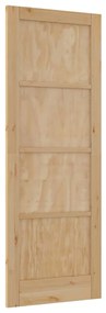 Porta Interna "ORKDAL" 78x211x4 cm de Madeira Sólida de Pinheiro
