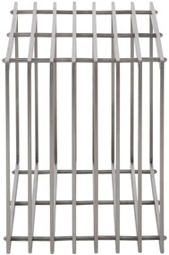 Suporte para lenha Irving em aço inoxidável 50 x 150 x 40 cm Prateado