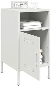 Mesa de cabeceira 36x39x68 cm aço branco