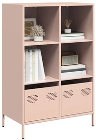 vidaXL Móvel alto 68x39x103,5 cm aço rosa