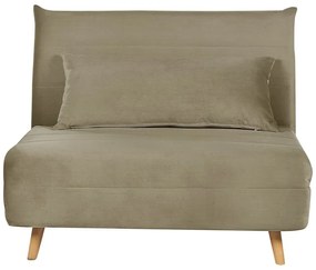 Sofá-cama em veludo verde-oliva SETTEN Beliani
