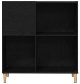 Armário de Gravação vidaXL Preto Carvalho 84,5x38x89 cm Madeira Deriva