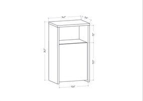 Mesa de Cabeceira Carlin – Carvalho – 36 cm x 25,3 cm x 61,4 cm