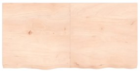 Prateleira de parede 120x60x(2-6)cm carvalho maciço não tratado