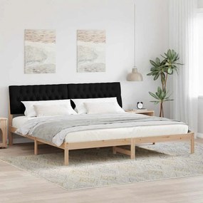 vidaXL Estrutura de Cama com Cabeceira Estofada Castanho 200 x 200 cm