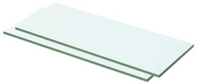 vidaXL Prateleiras 2 pcs 50x15 cm vidro transparente