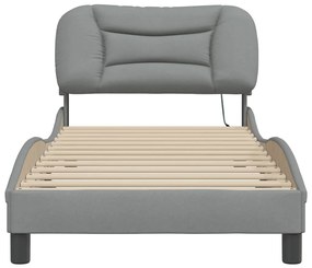 Estrutura de cama com LED sem colchão 80x200 cm tecido