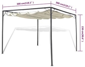 Gazebo para jardim com toldo retrátil